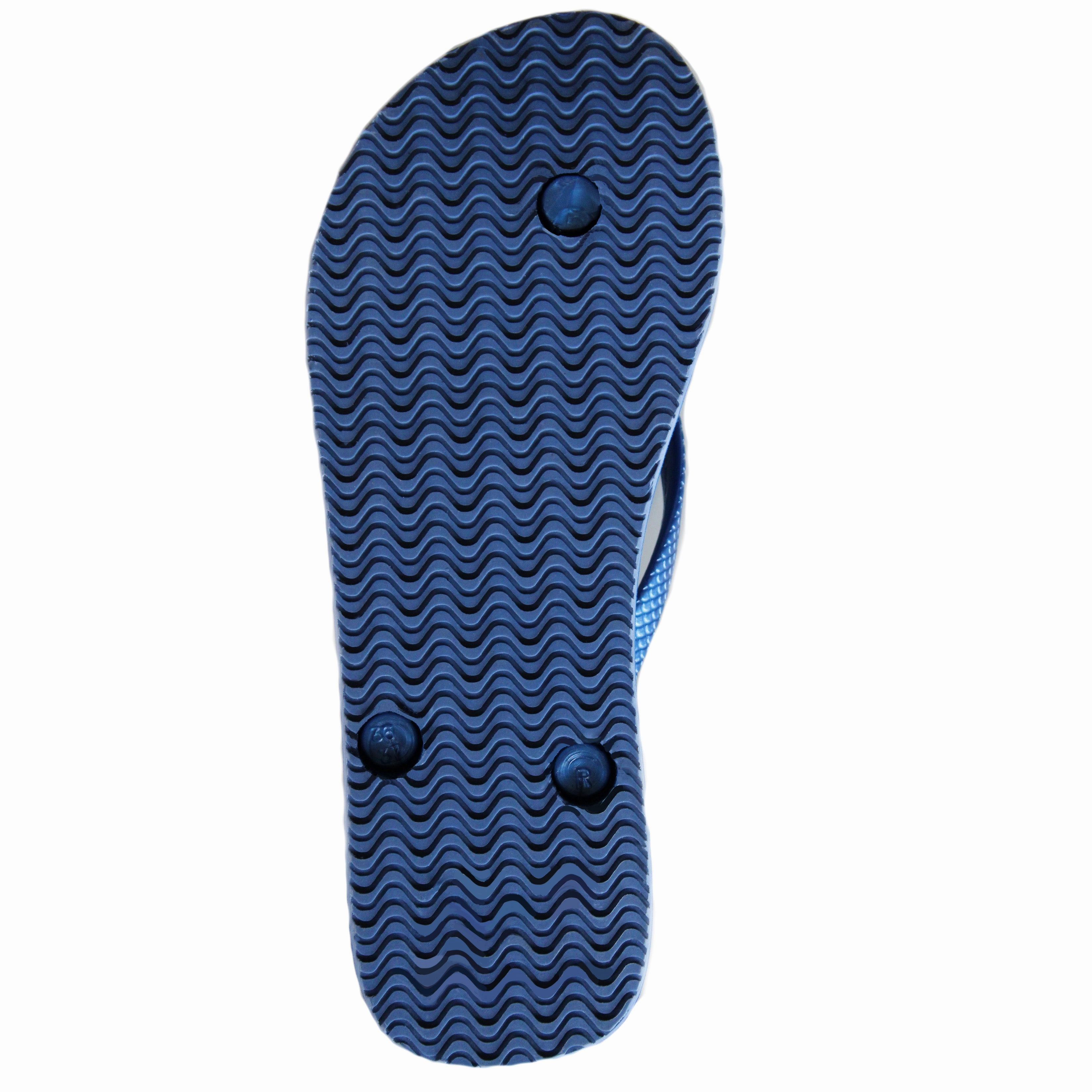 HUNTINGTON FLIP FLOPS WOOD NAVY Spanish For Flip Flop