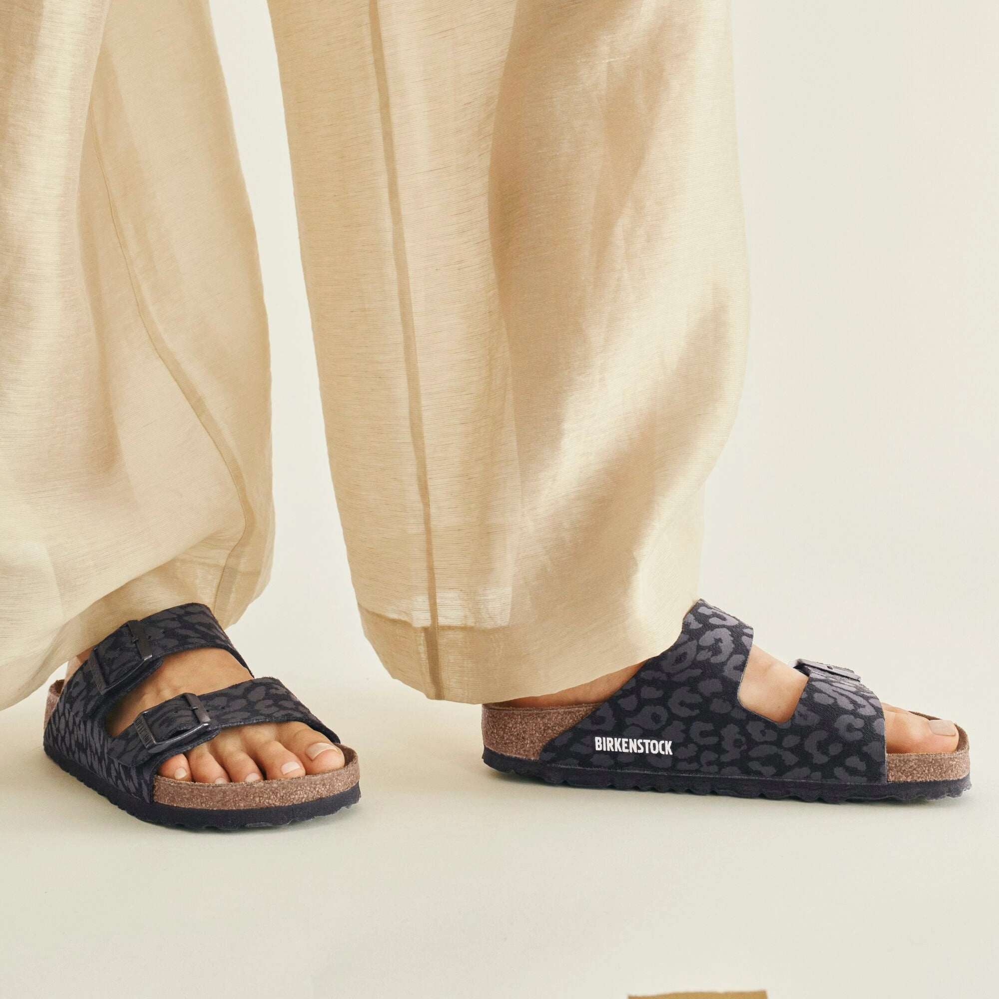 Birkenstock Arizona silky leo black Birkibuc Shoes Like