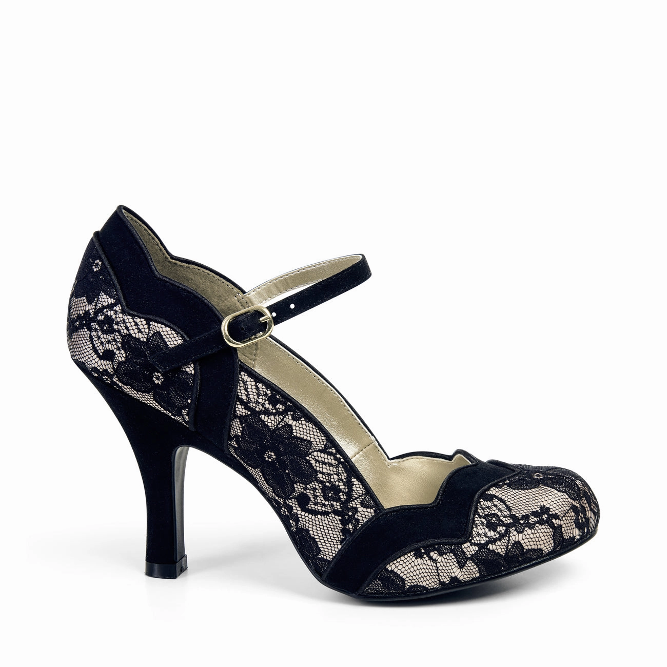 Imogen Black Lace Mary Jane High Heel Shoes by Ruby Shoo Jambu Chestnut Mary Jane Shoes