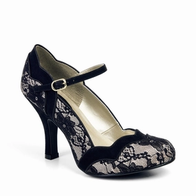 Capezio Mary Jane Tap Shoes Imogen Black Lace Mary Jane High Heel Shoes by Ruby Shoo