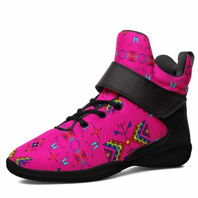 Basketball Shoes Violet Rainy Chief Rainbow Hot Pink Ipottaa Basketball / Sport High Top Shoes - Black Sole