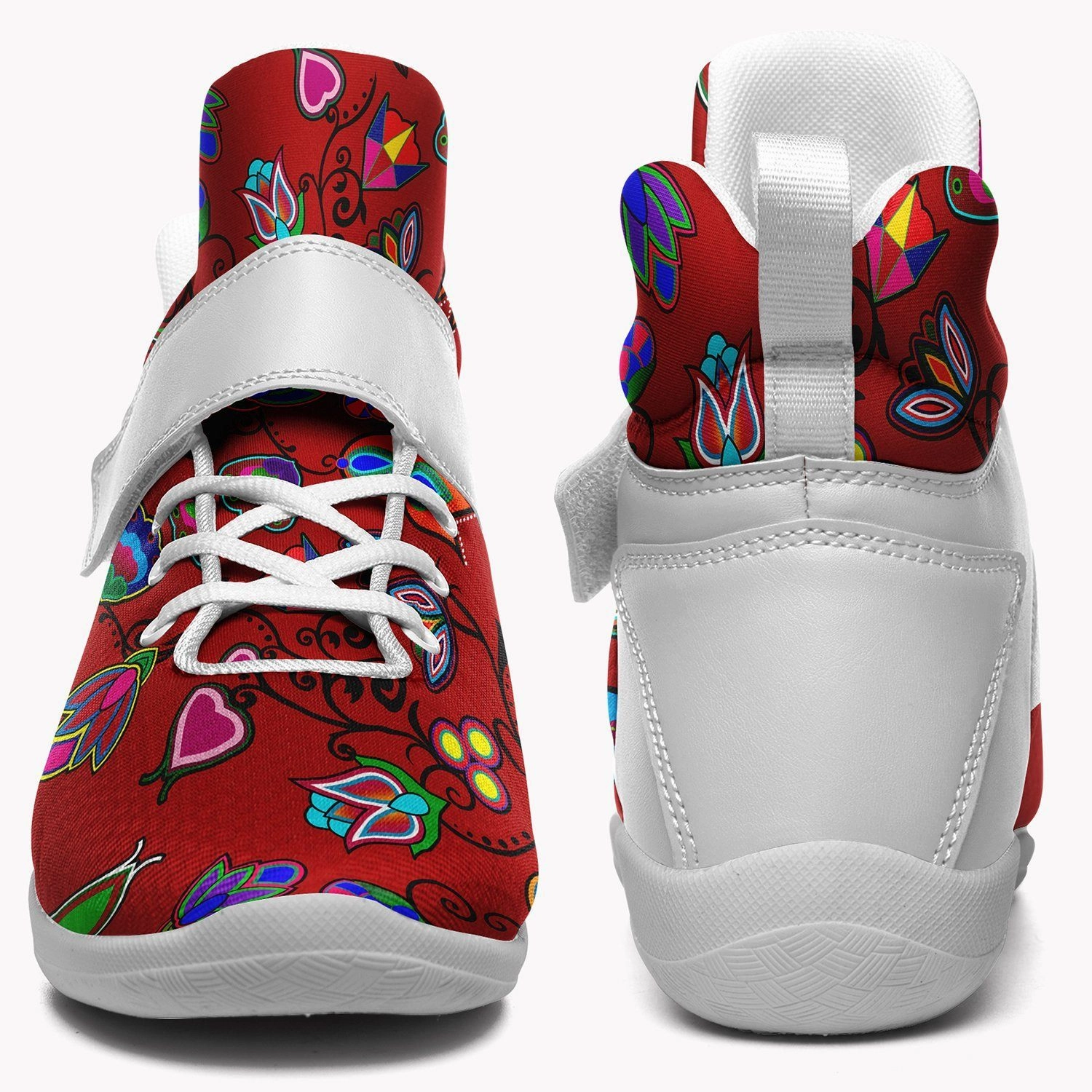 Indigenous Paisley Dahlia Ipottaa Basketball / Sport High Top Shoes - White Sole Best Basketball Shoes For Cushioning