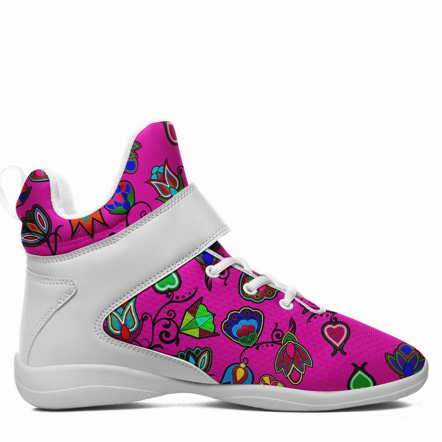 Stylish Basketball Shoes Indigenous Paisley Ipottaa Basketball / Sport High Top Shoes - White Sole