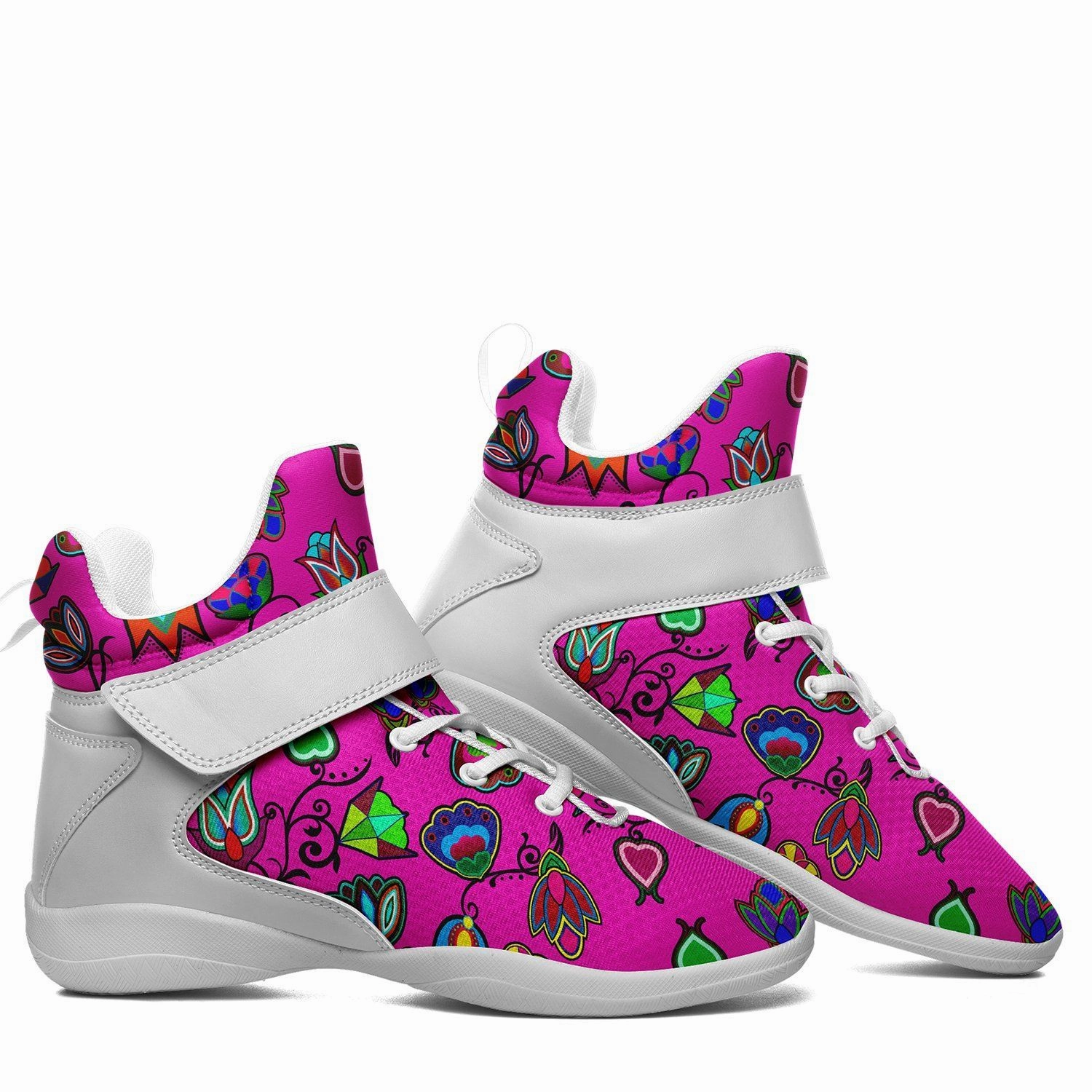 Iverson Basketball Shoes Indigenous Paisley Ipottaa Basketball / Sport High Top Shoes - White Sole