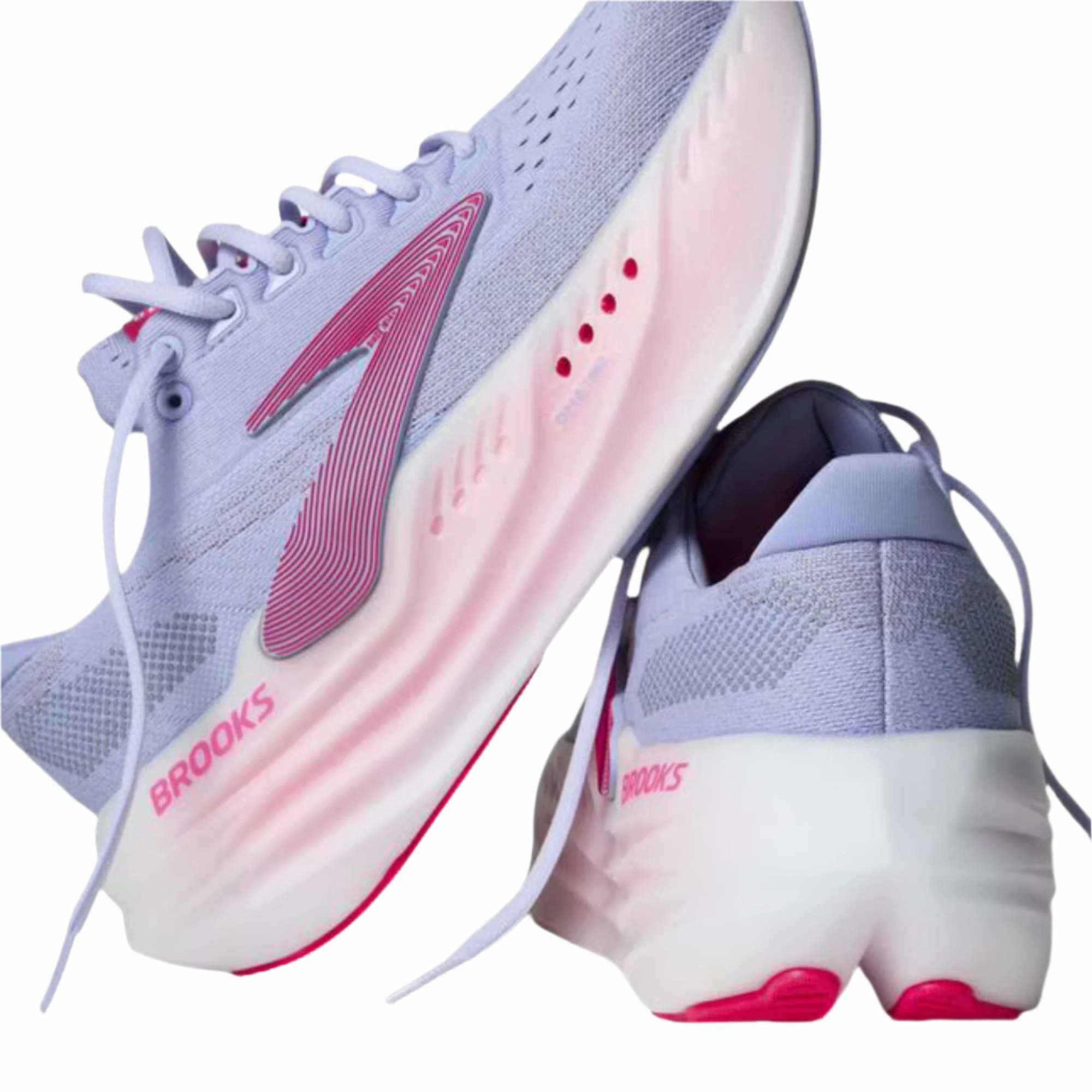Ankle Boots With Socks Showing Women's Brooks Glycerin Max - Blue Heron/Diva Pink/White