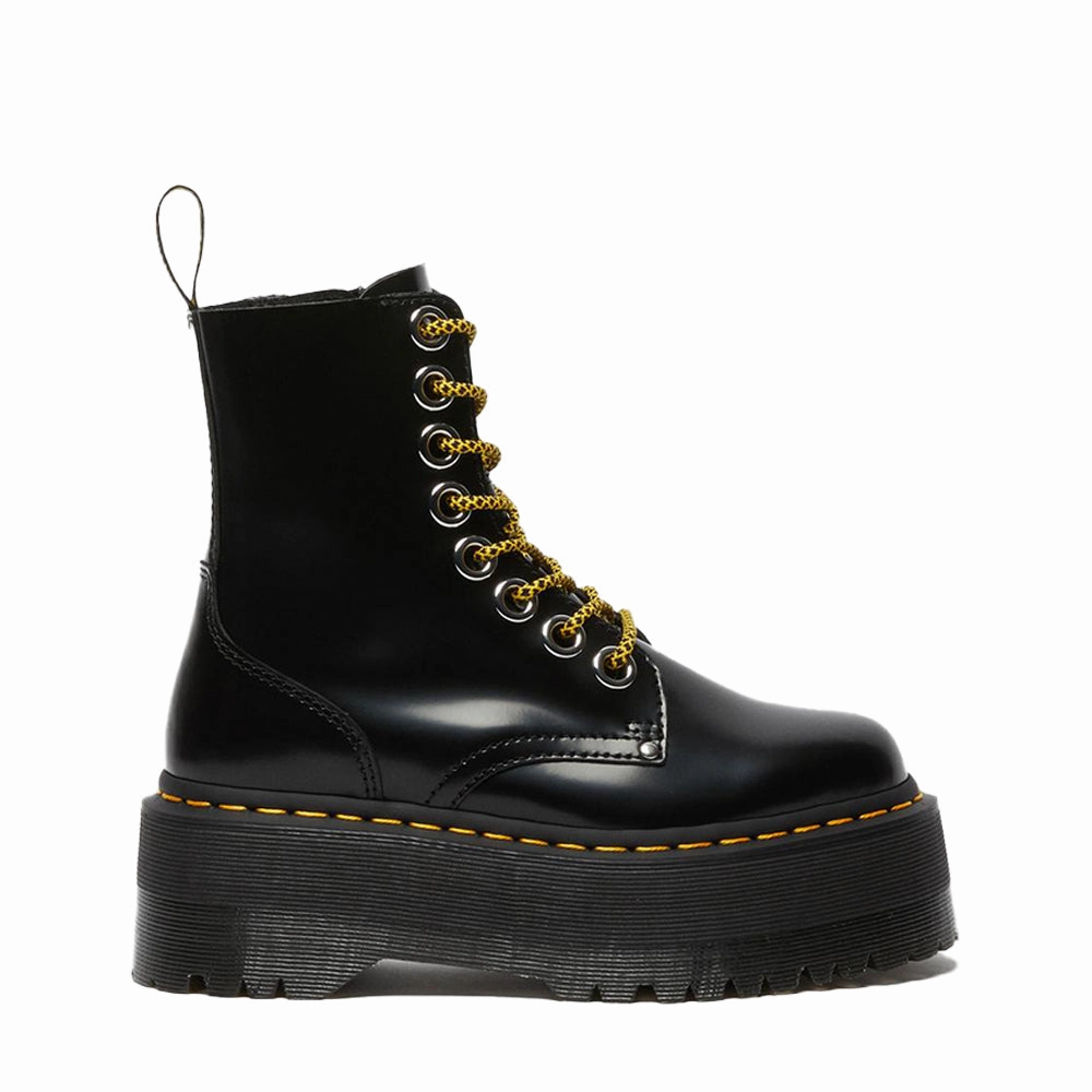 Jadon Max Black Buttero Platform Boots Best Combat Boots For Flat Feet