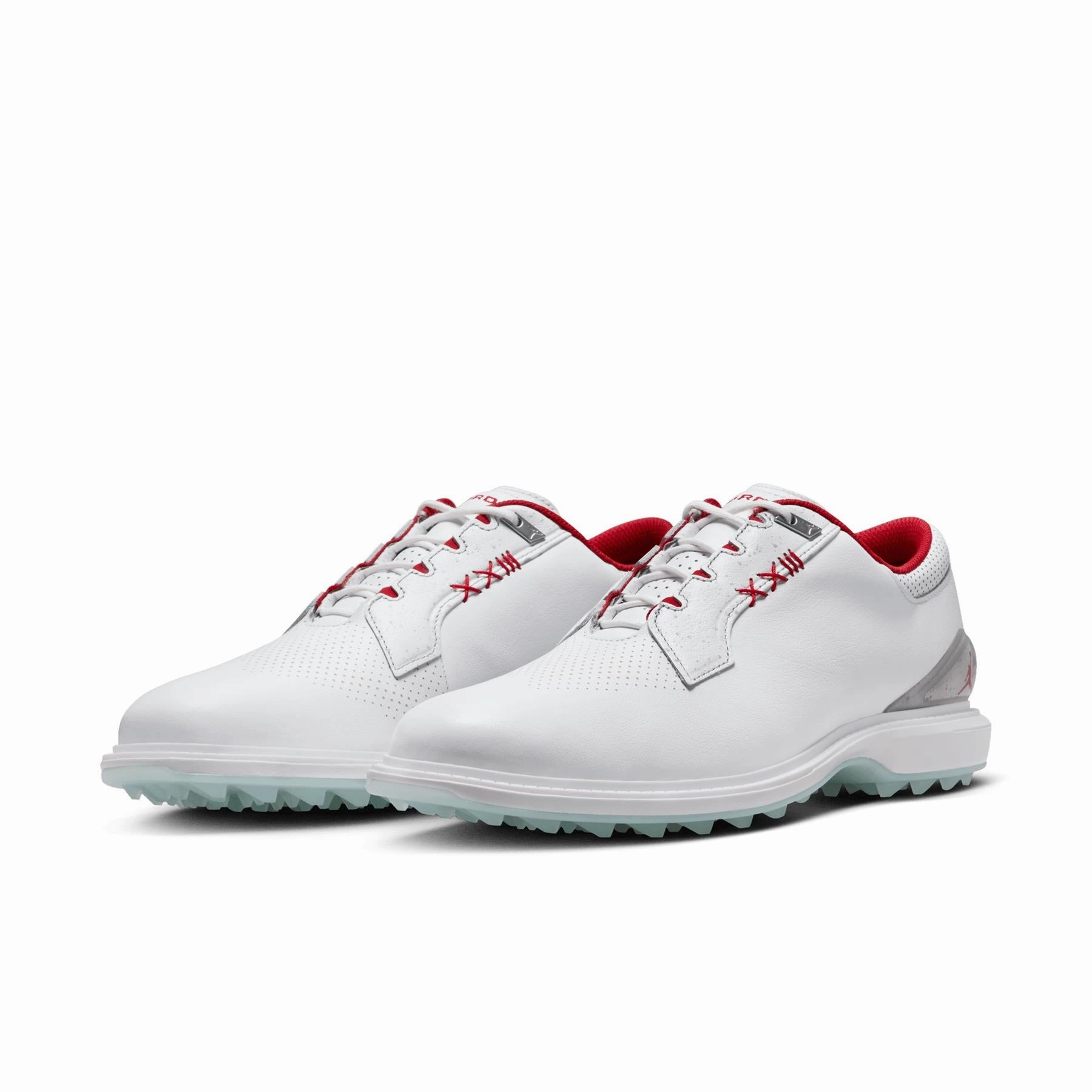 Jordan ADG 5 Golf Shoes White/Fire Red/Metallic Silver/Blue Tint Callaway Golf Shoe