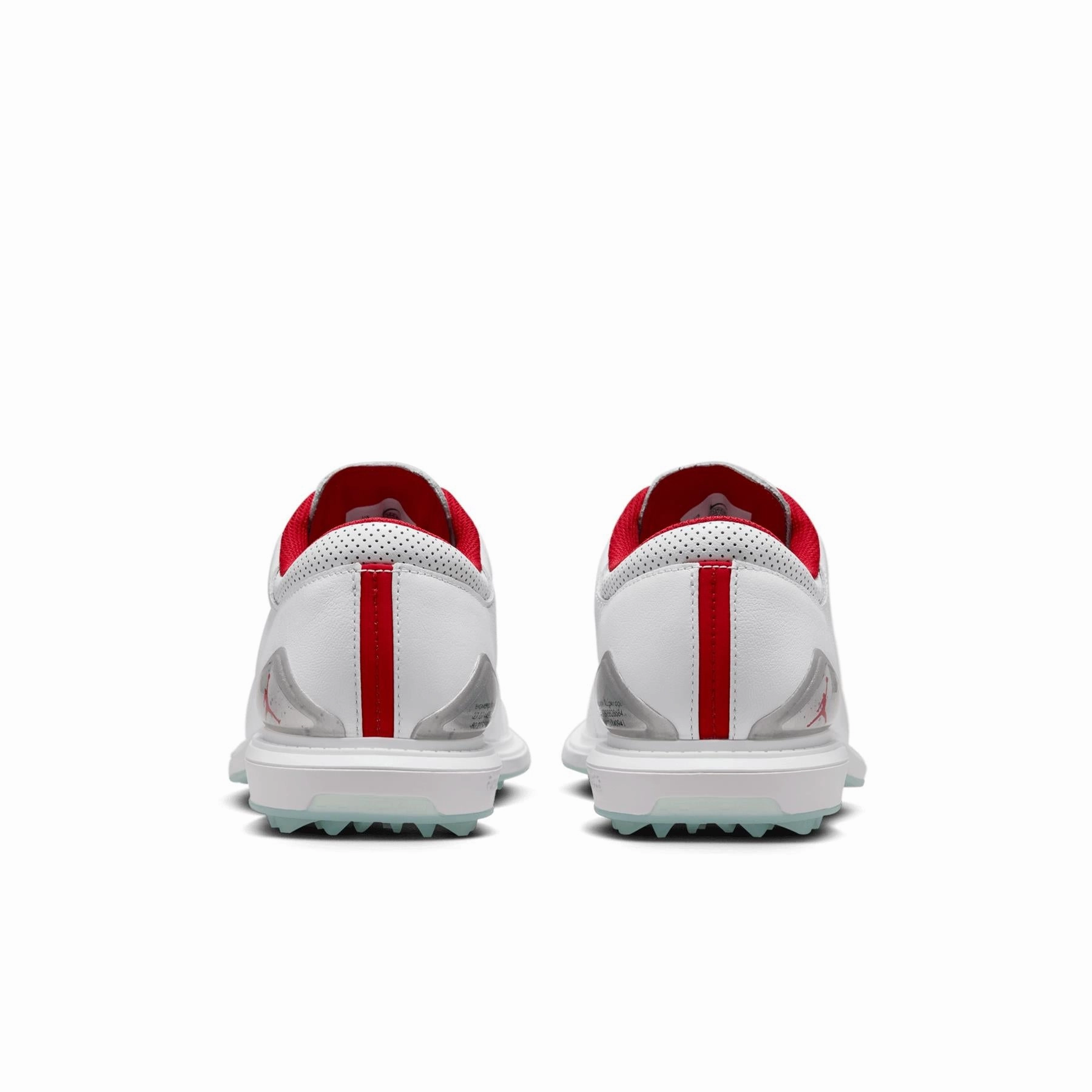 Jordan ADG 5 Golf Shoes White/Fire Red/Metallic Silver/Blue Tint Green Golf Shoes