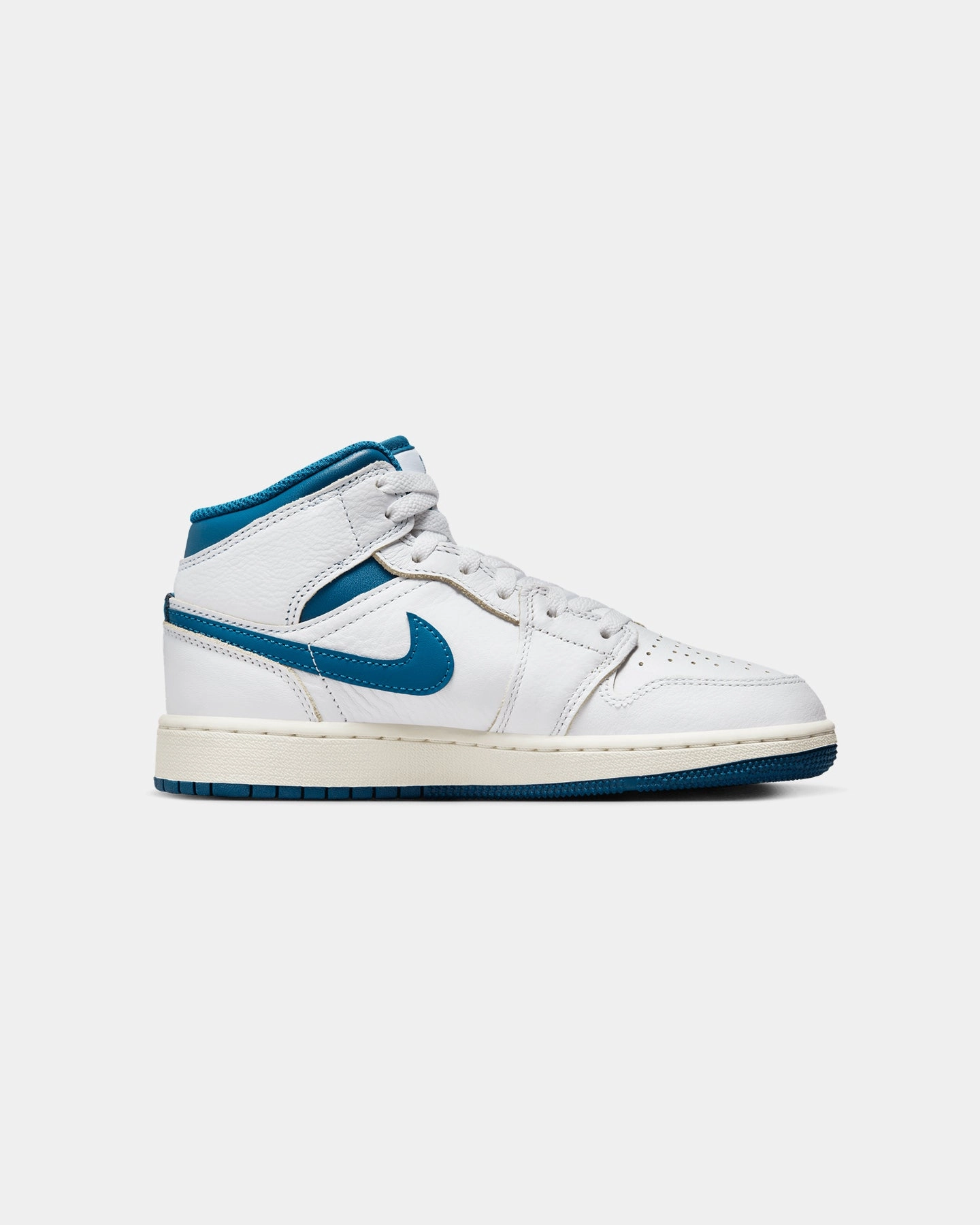 Every Type Of Nike Shoe Jordan Kid's Air Jordan 1 Mid SE (GS) White/Industrial Blue