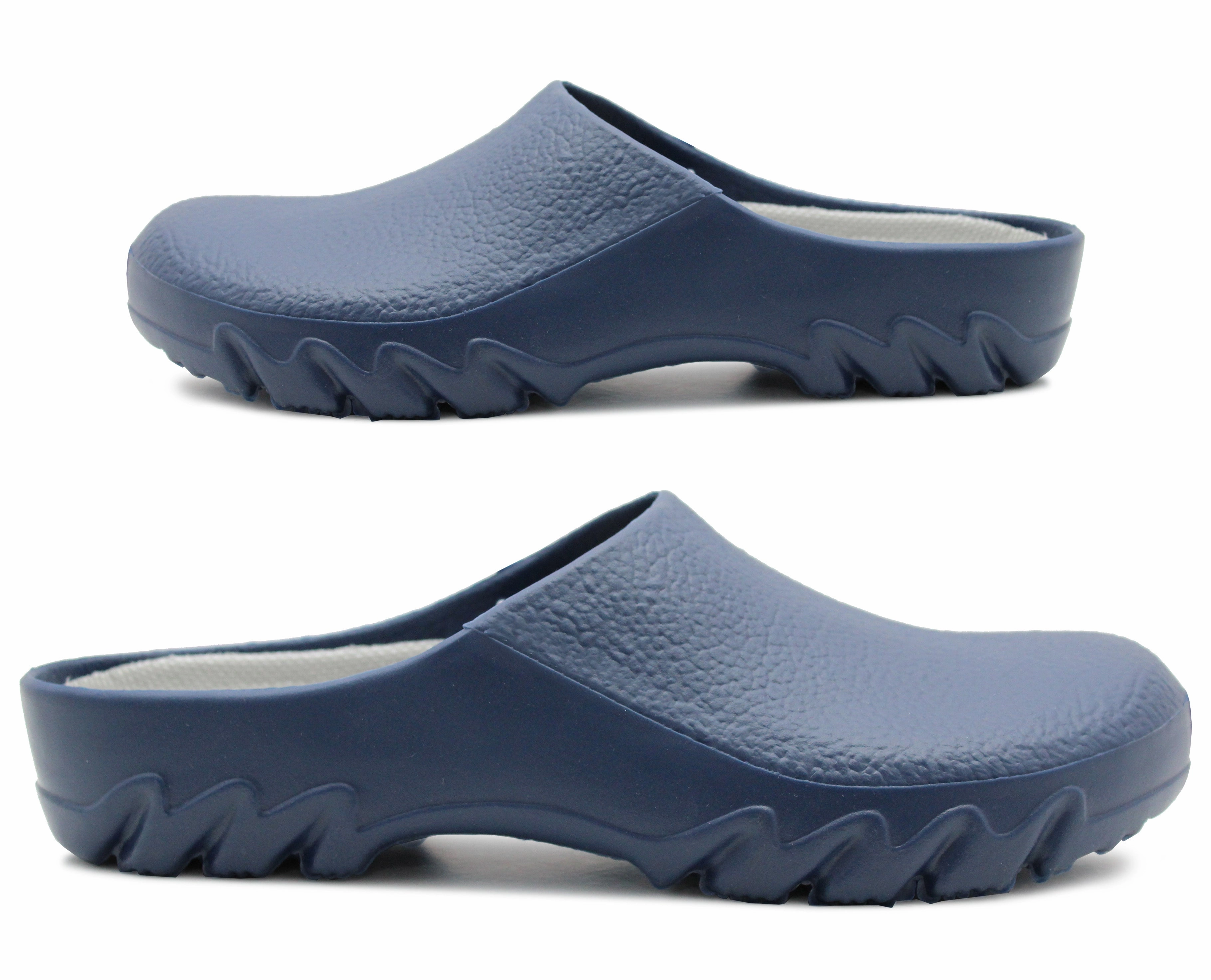 Mens Slip On Garden Clogs Navy Waterproof Backless Wellies Gardening Welly Slides Water Shoes Hard Sole Clogs