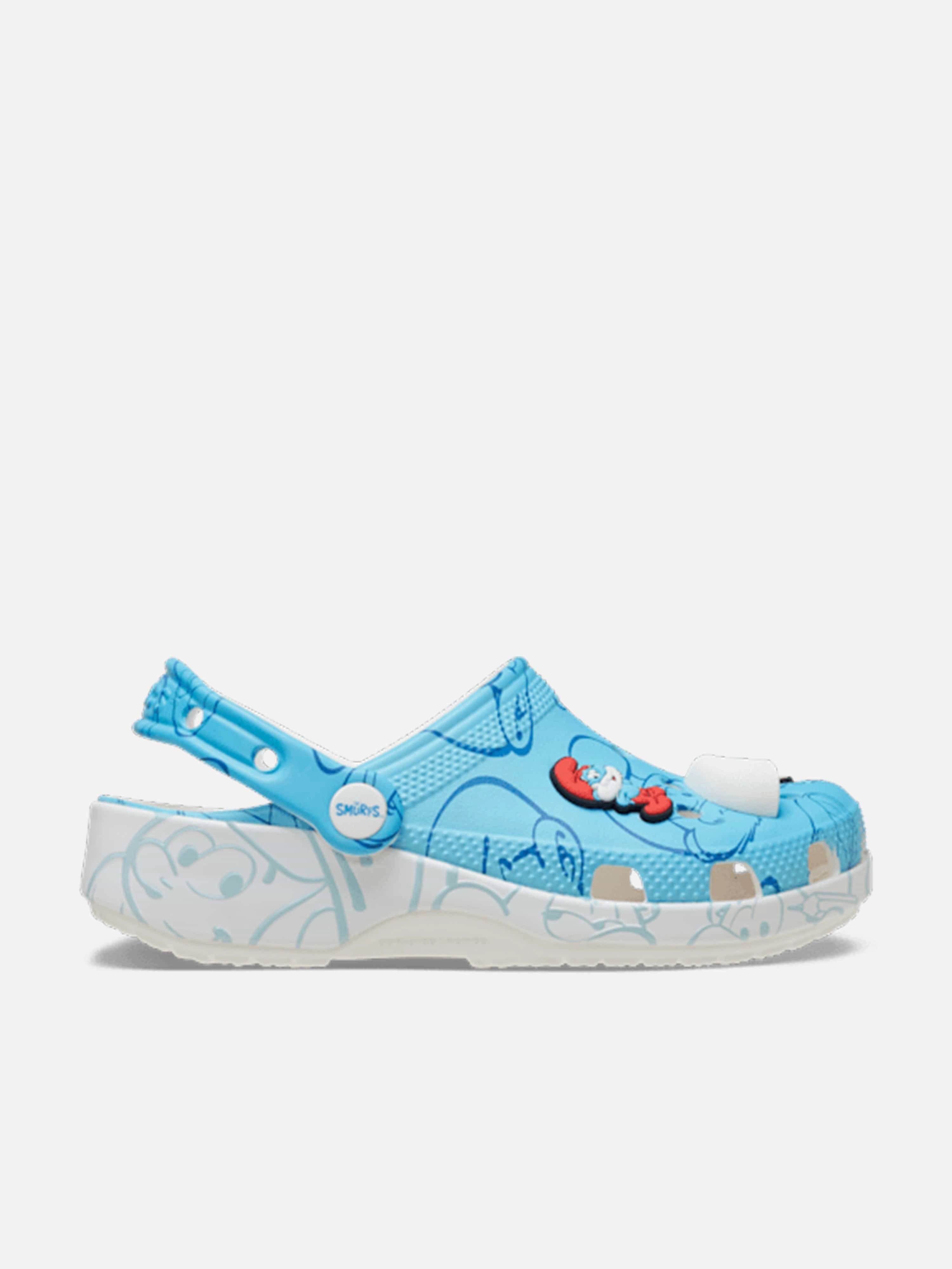 Crocs Kids Smurfs Classic Clog in Blue Size 4 Clogs