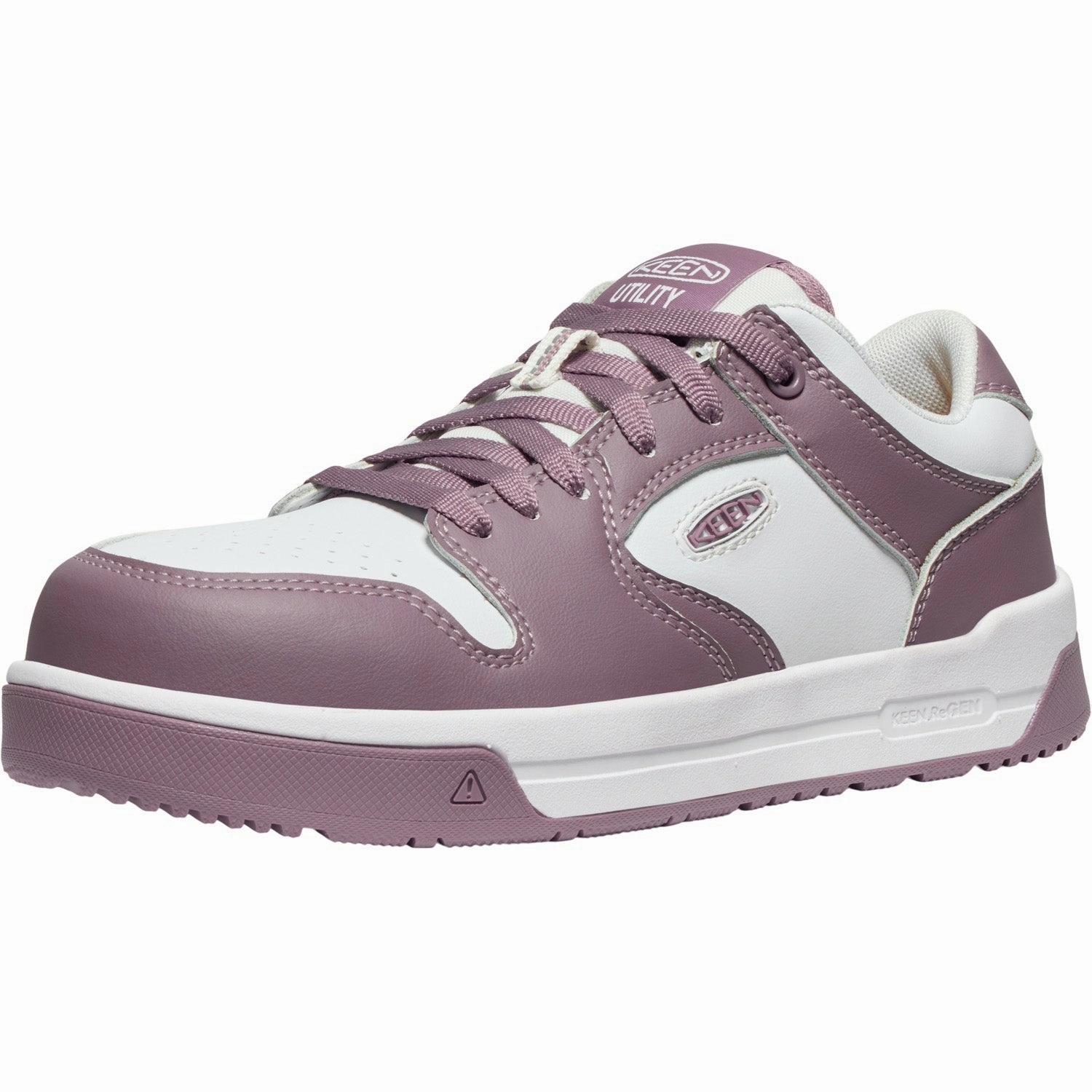 Work Boots With Safety Toe Keen Utility Womens Overton CT Toadstool/Star White Leather Work Shoes