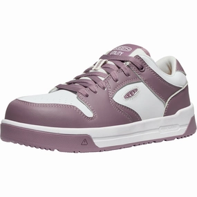 Keen Utility Womens Overton CT Toadstool/Star White Leather Work Shoes Hiking Work Boots