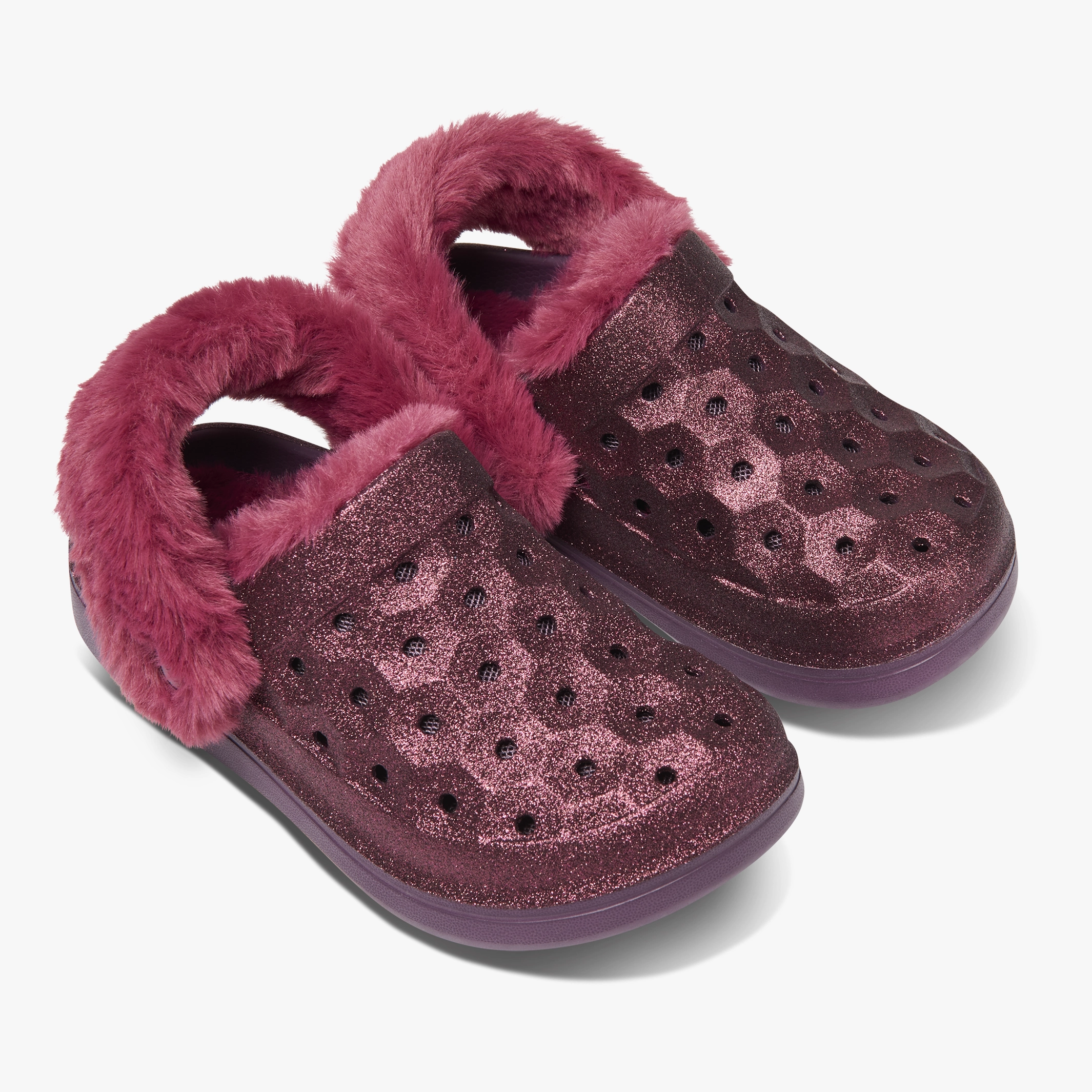 Kids' Varsity Lined Clog with Popinz  Glitter Stegmann Felt Clogs