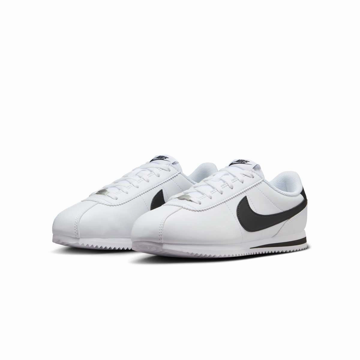 Kids Cortez 'White Black' Nike Leather Athletic Shoes