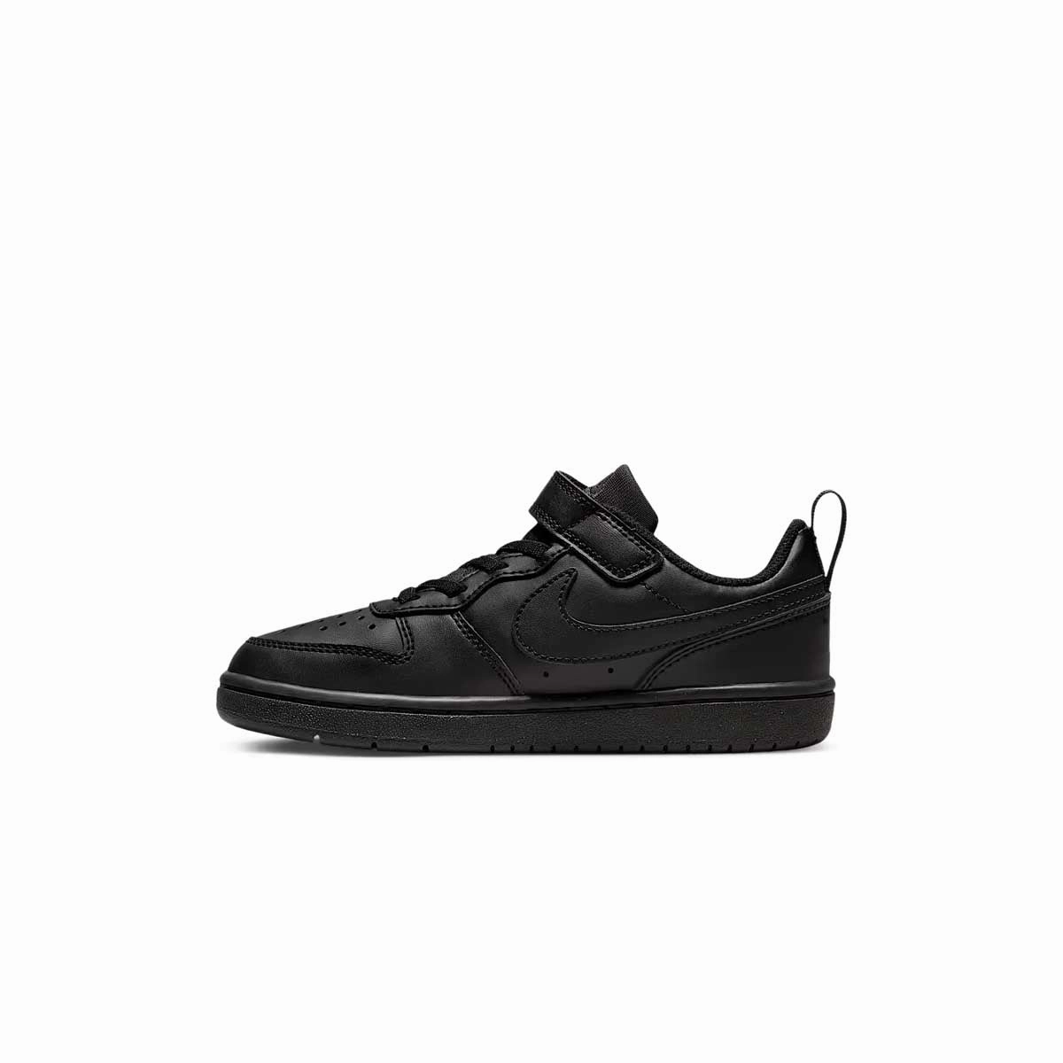 Kids Court Borough Low Recraft 'Triple Black' Signature Shoes Nike