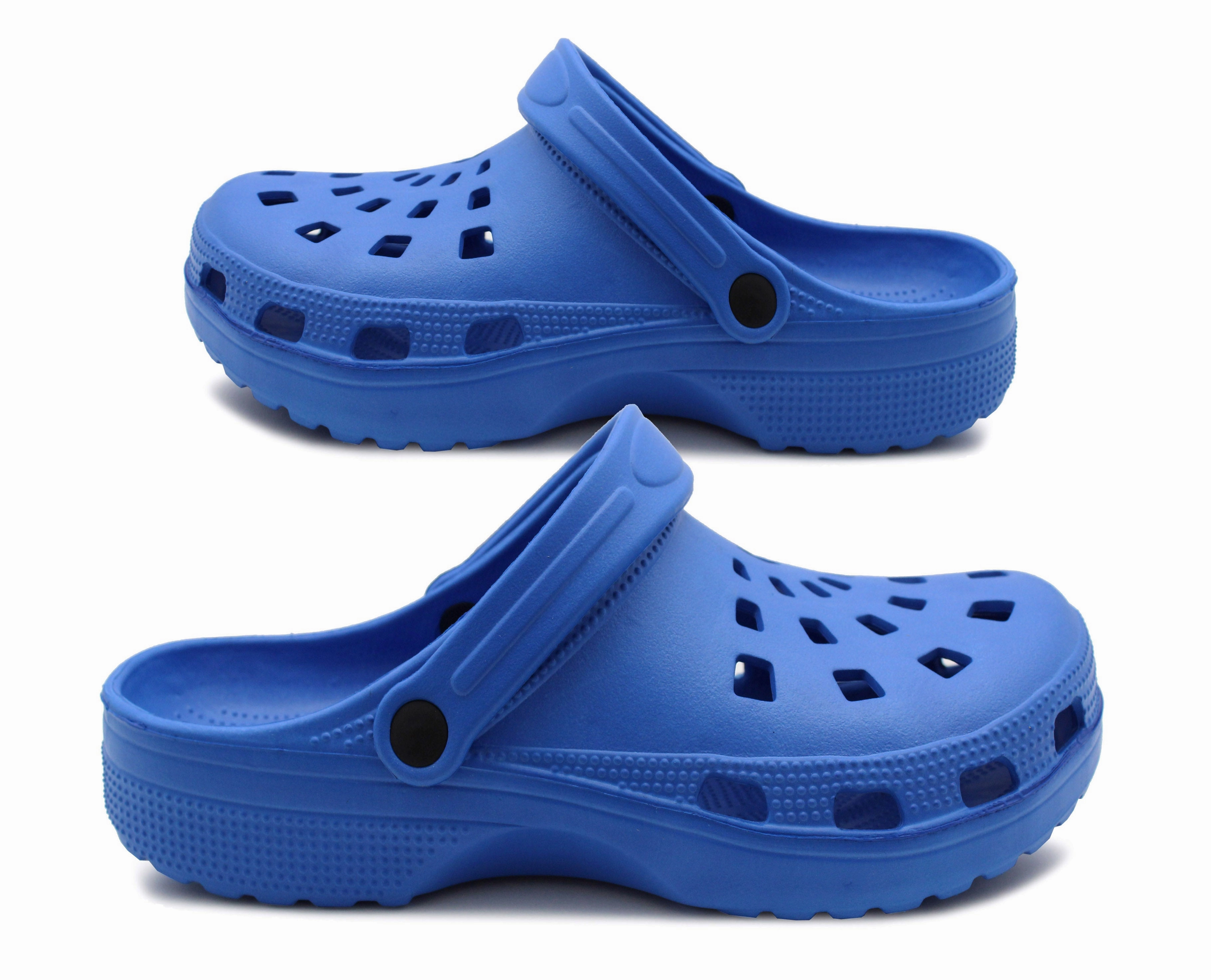 Kids Unisex Navy Clogs Lightweight EVA Breathable Unisex Boys Girls Slip On Adjustable Garden Beach Pool Slides Sandals Sink Clogs When I Turn On Disposal