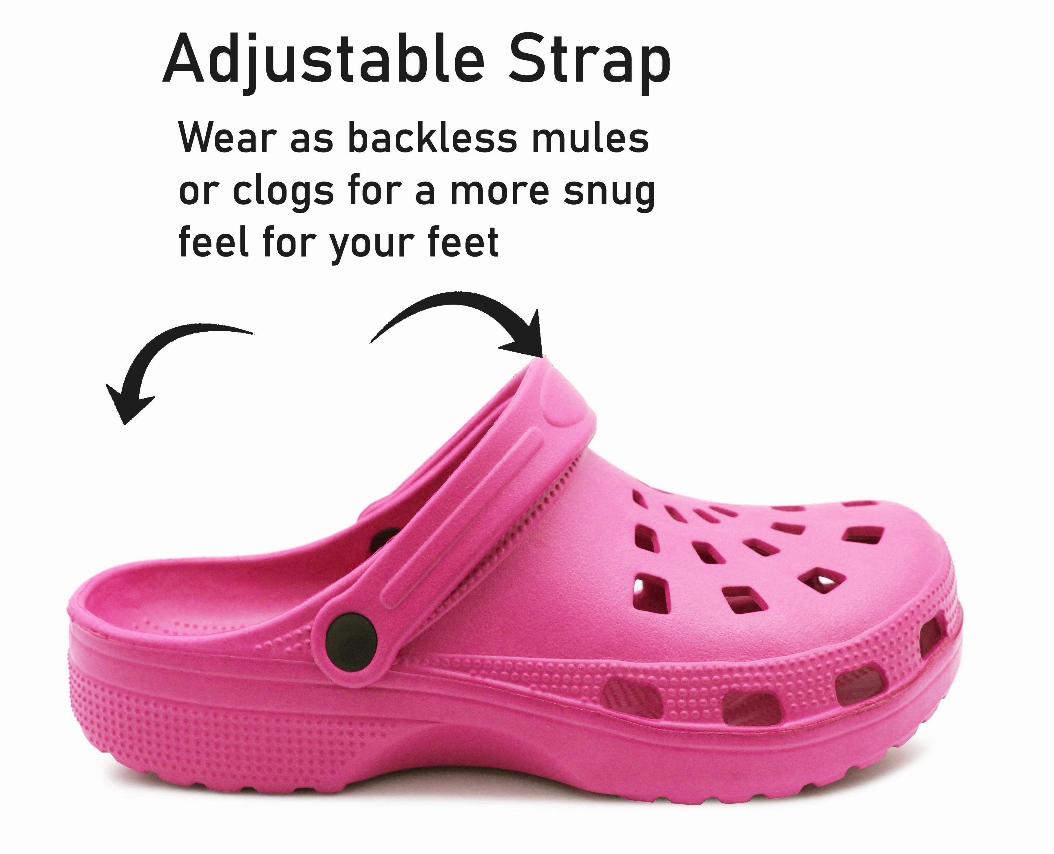 Leopard Print Clogs Kids Unisex Pink Clogs Lightweight EVA Breathable Unisex Boys Girls Slip On Adjustable Garden Beach Pool Slides Sandals