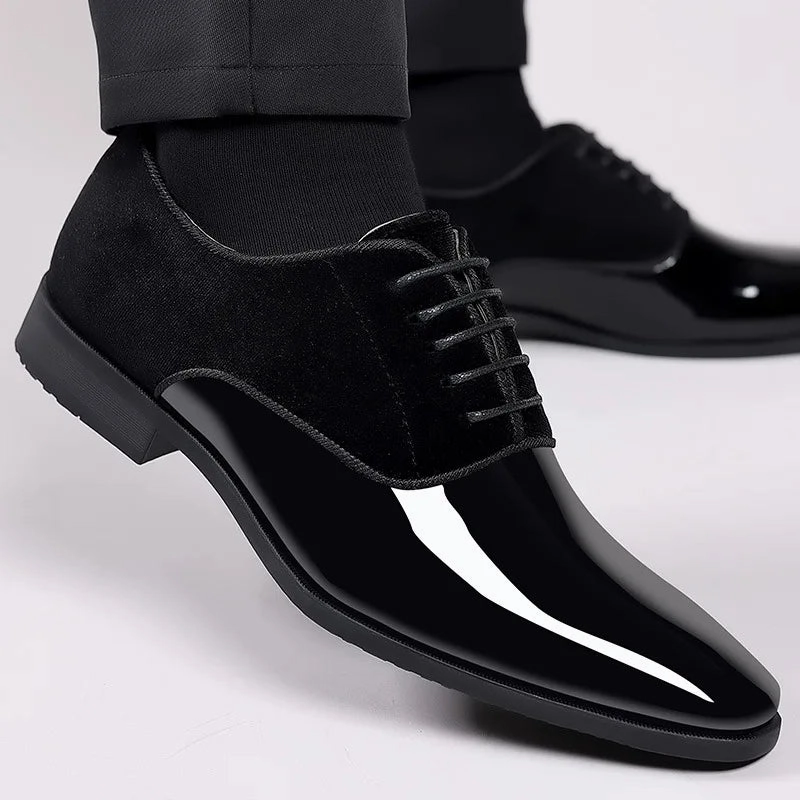 Lace-Up Formal Business Shoes For Men's Two Buckle Ankle Boots