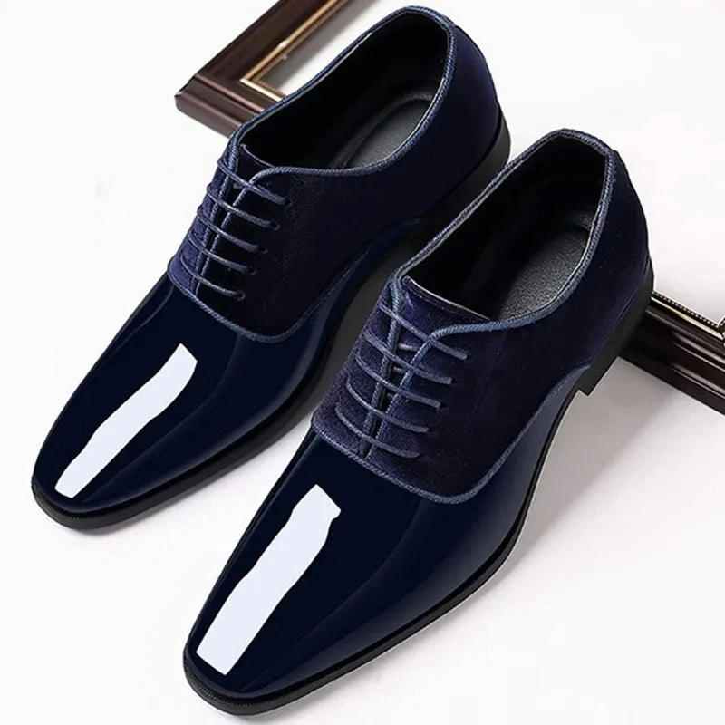 High Heel Chelsea Ankle Boots Lace-Up Formal Business Shoes For Men's
