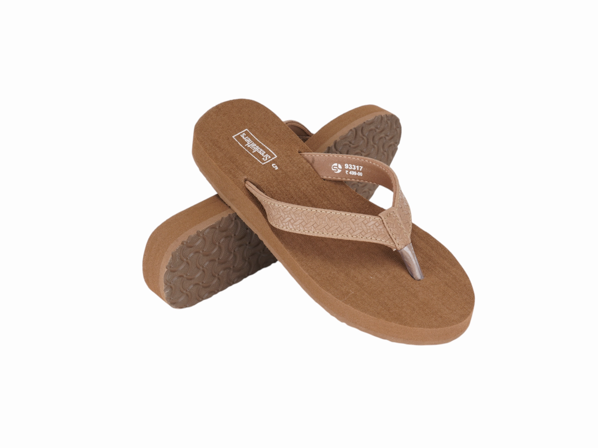 LADIES FLIP FLOPS 93321 Target Leather Flip Flops