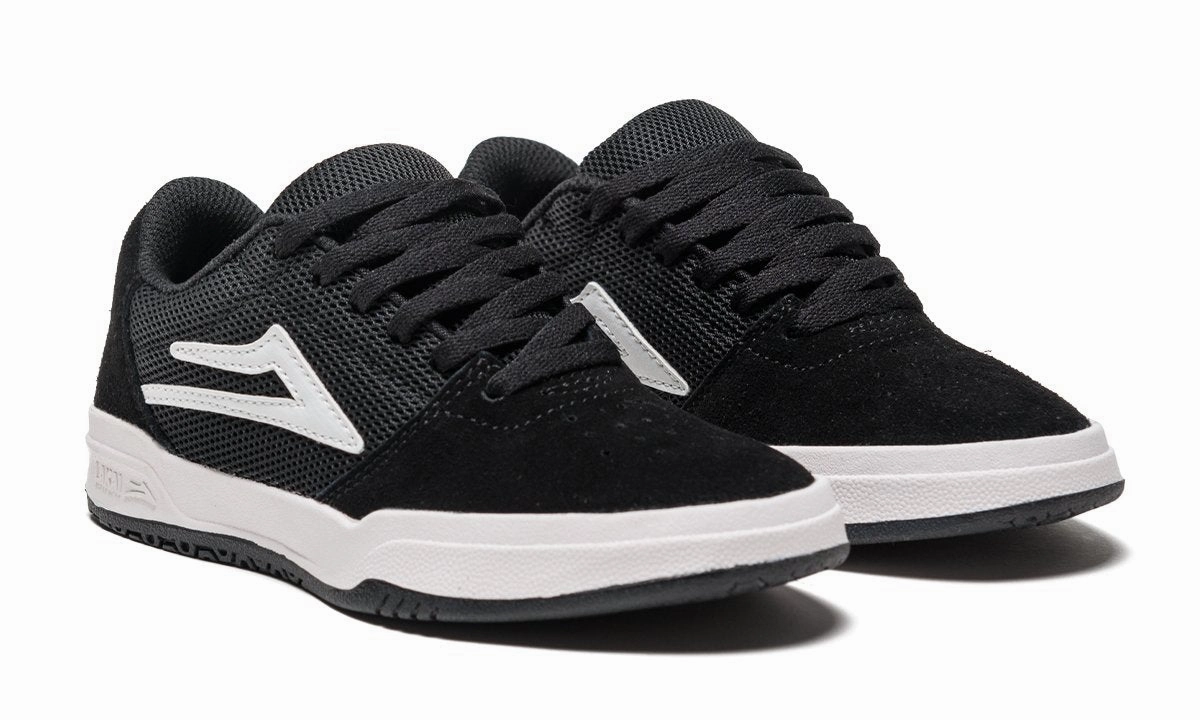 LAKAI BRIGHTON KIDS - BLACK WHITE Best Selling Skate Shoes Of All Time