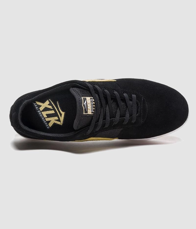 Lakai Sheffield XLK Skate Shoes Blue/Gold Suede Freestyle Skate