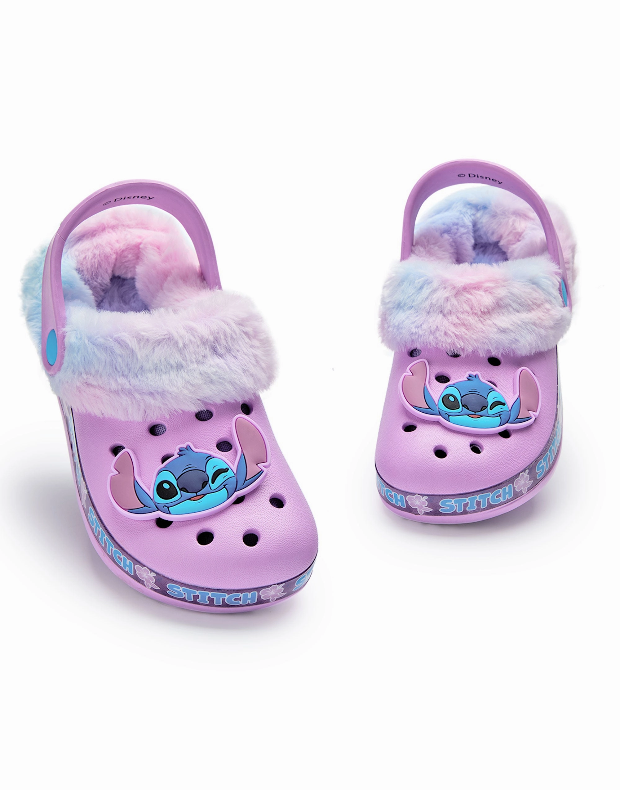 Walking/running Disney Lilo & Stitch Fur Lined Girls Purple Clogs