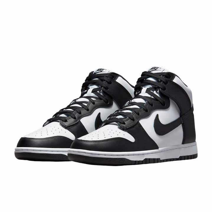Nike scarpa sneakers alta da uomo Dunk High Retro DD1399-105 bianco-nero Team Hustle Nike Shoes
