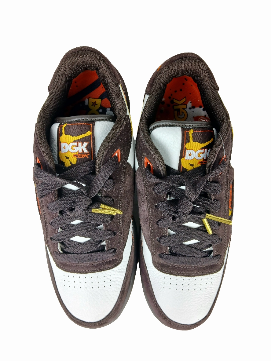 DGK X Reebok RBK Club DGK Skate White Earth Parka Yellow Gum US Mens Size 9.5 Shoes Forum 84 Skate Shoes