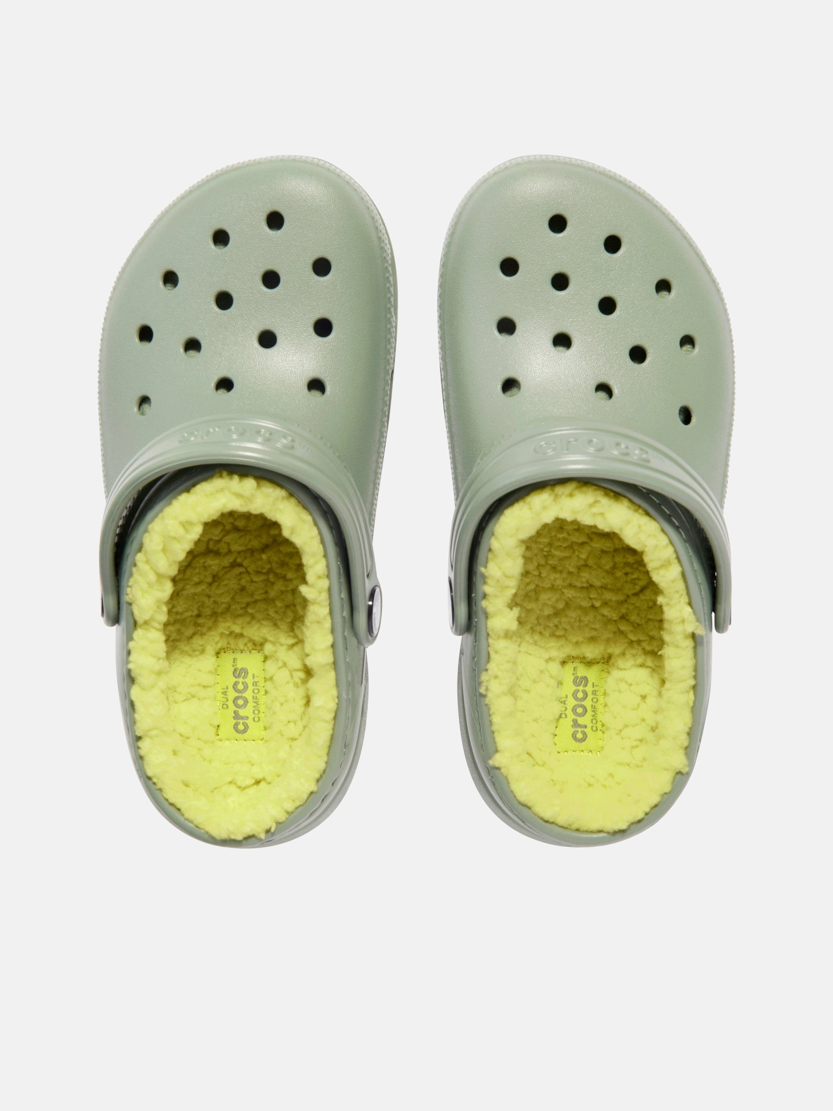 Tasman X Clogs Crocs Kids Classic Lined Clog in Green