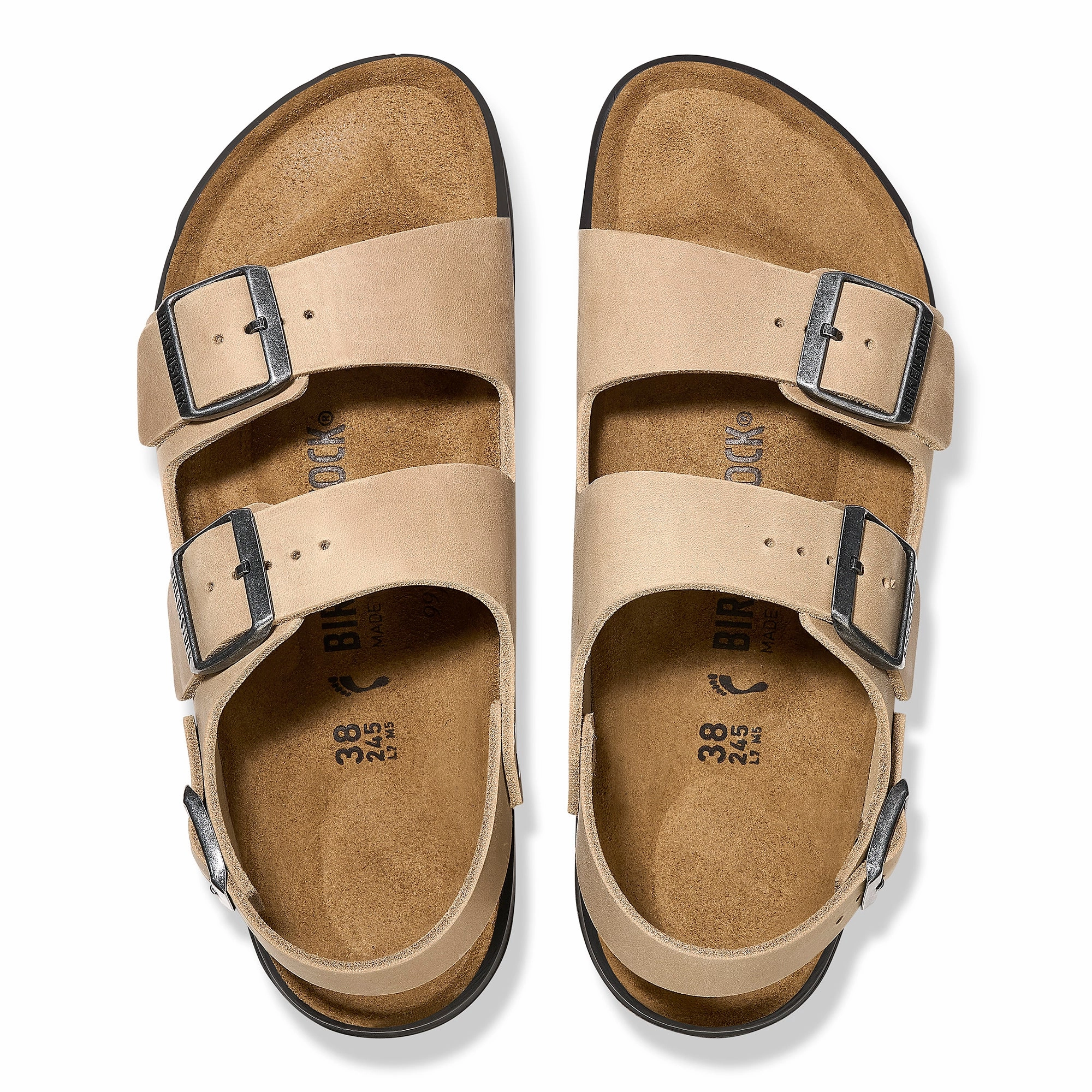 One Buckle Birkenstock Women's Milano Crosstown tobacco oiled leather