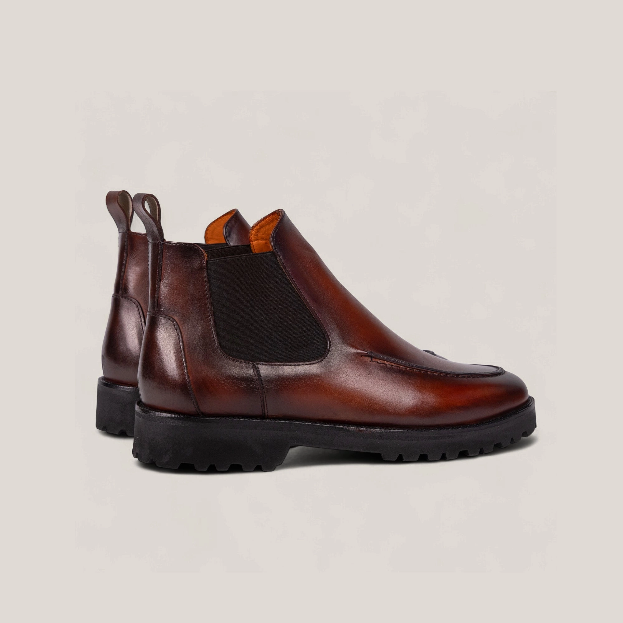Livorno Country - Cognac Brown Patina Leather - Chelsea Boots Alex Turner Chelsea Boots