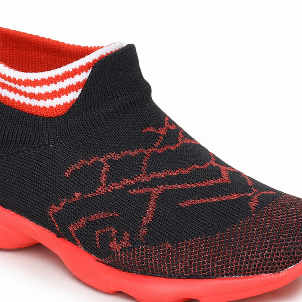 Clearance Walking Lucy & Luke (Red) Casual Non Lacing Shoes For Kids KSN-207 By Liberty