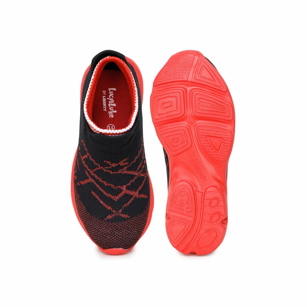 Lucy & Luke (Red) Casual Non Lacing Shoes For Kids KSN-207 By Liberty For Walking Best Inexpensive Walking