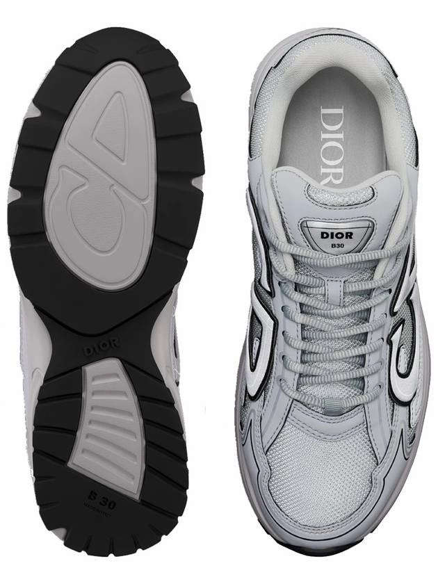 B30 CD Logo Patch Technical Fabric Low Top Sneakers Grey Dior Force 3 Sneakers