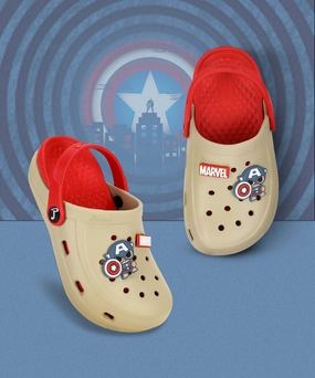 Marvel Captain America EVMK8013K Kids' Casual Clogs | Stylish Clogs for Kids with Durable Sole, Cushioned Foot Support & Sturdy Build | Ideal for Outdoor Use Blundstone Clogs Sale