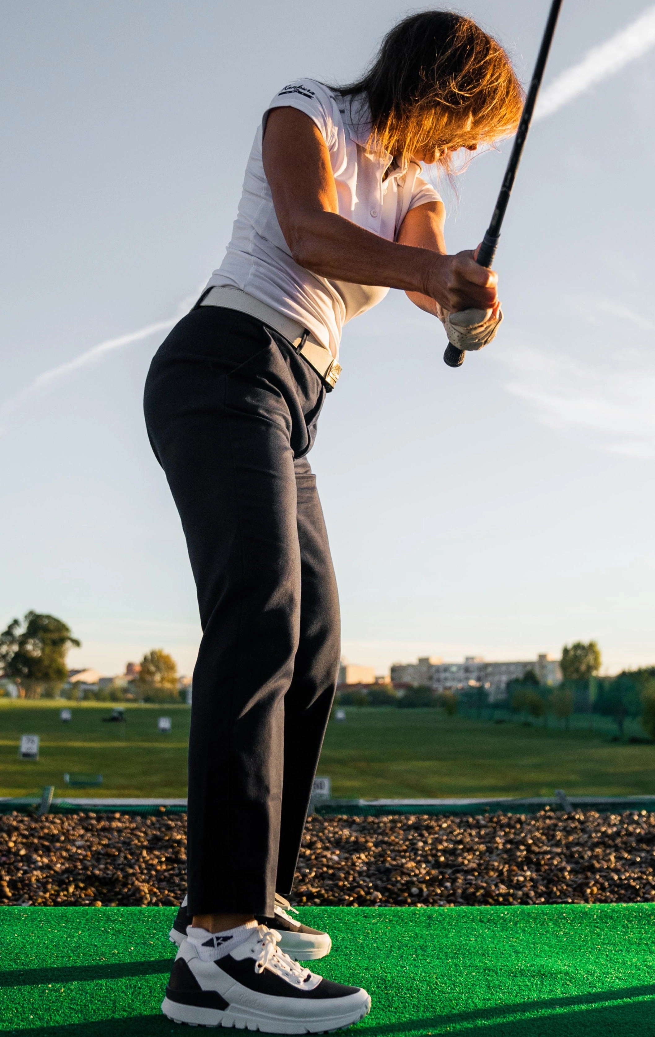 With Spikes Leather Golf Master Lady 03   White|Blue   Women's Golf Shoes ML003 07