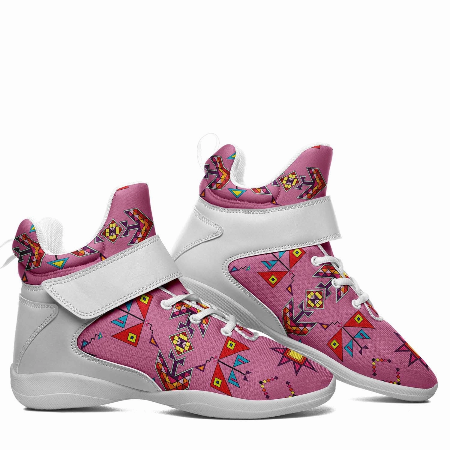 Scattered Generations Pink Ipottaa Basketball / Sport High Top Shoes - White Sole Giannas Basketball Shoes