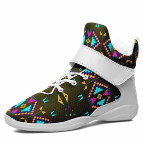 Rite of Passage Olive Ipottaa Basketball / Sport High Top Shoes - White Sole Dagger Basketball Shoes