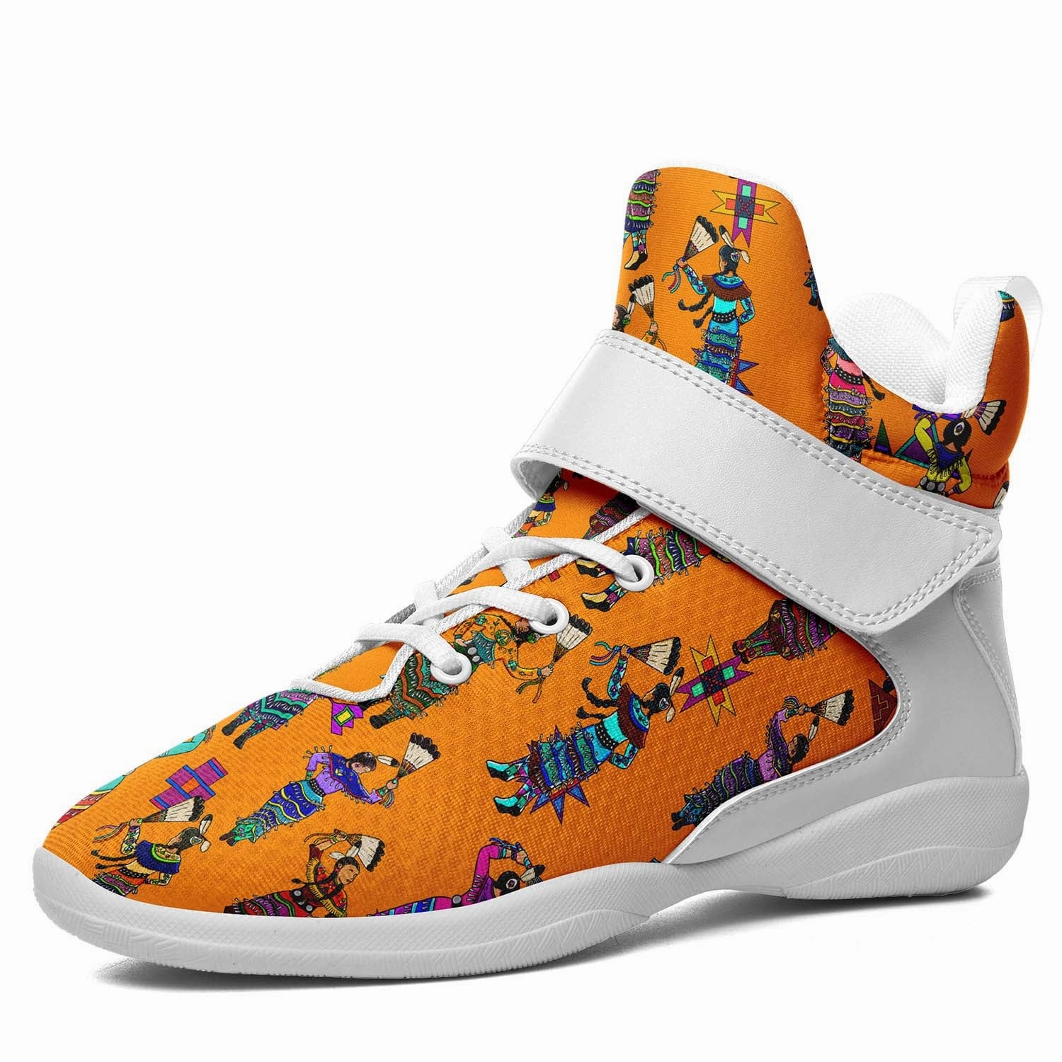 Women's Jingle Dancers Orange Ipottaa Basketball / Sport High Top Shoes - White Sole Joker 1 Basketball Shoes