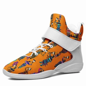 Neo Cloudfoam Ignition Mid Top Basketball Shoes Women's Jingle Dancers Orange Ipottaa Basketball / Sport High Top Shoes - White Sole