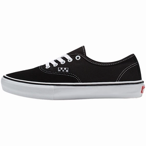 White Skate Vans Skate Authentic Shoes - Black / White