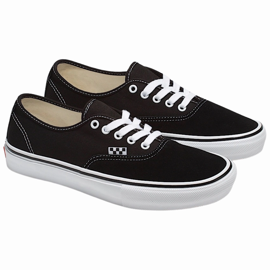 Vans Skate Authentic Shoes - Black / White Sens Skate Shoes