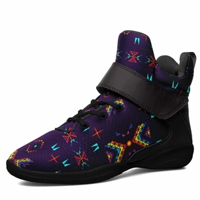 Rainy Chief Rainbow Dark Purple Ipottaa Basketball / Sport High Top Shoes - Black Sole Cute Basketball Shoes