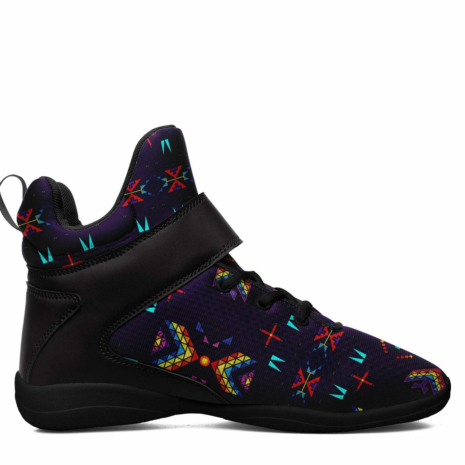 Rainy Chief Rainbow Dark Purple Ipottaa Basketball / Sport High Top Shoes - Black Sole Translucent Basketball Shoes
