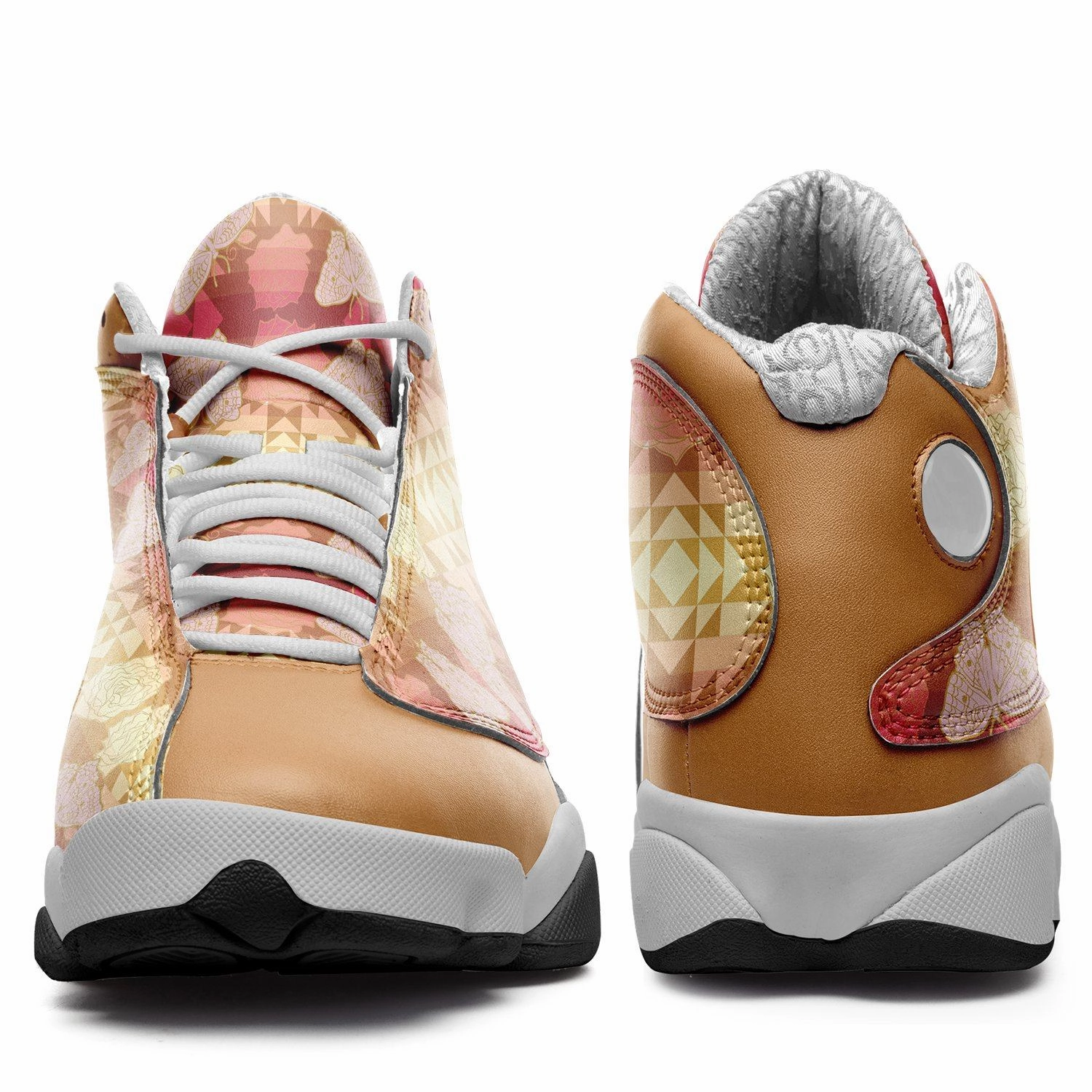 Butterfly and Roses on Geometric Isstsokini Low Kobe Basketball Shoes