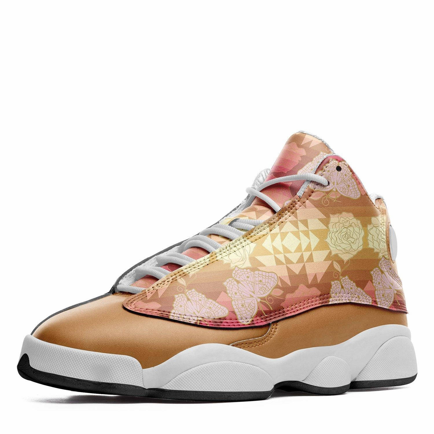 Pro Bounce 2018 Basketball Shoes Butterfly and Roses on Geometric Isstsokini