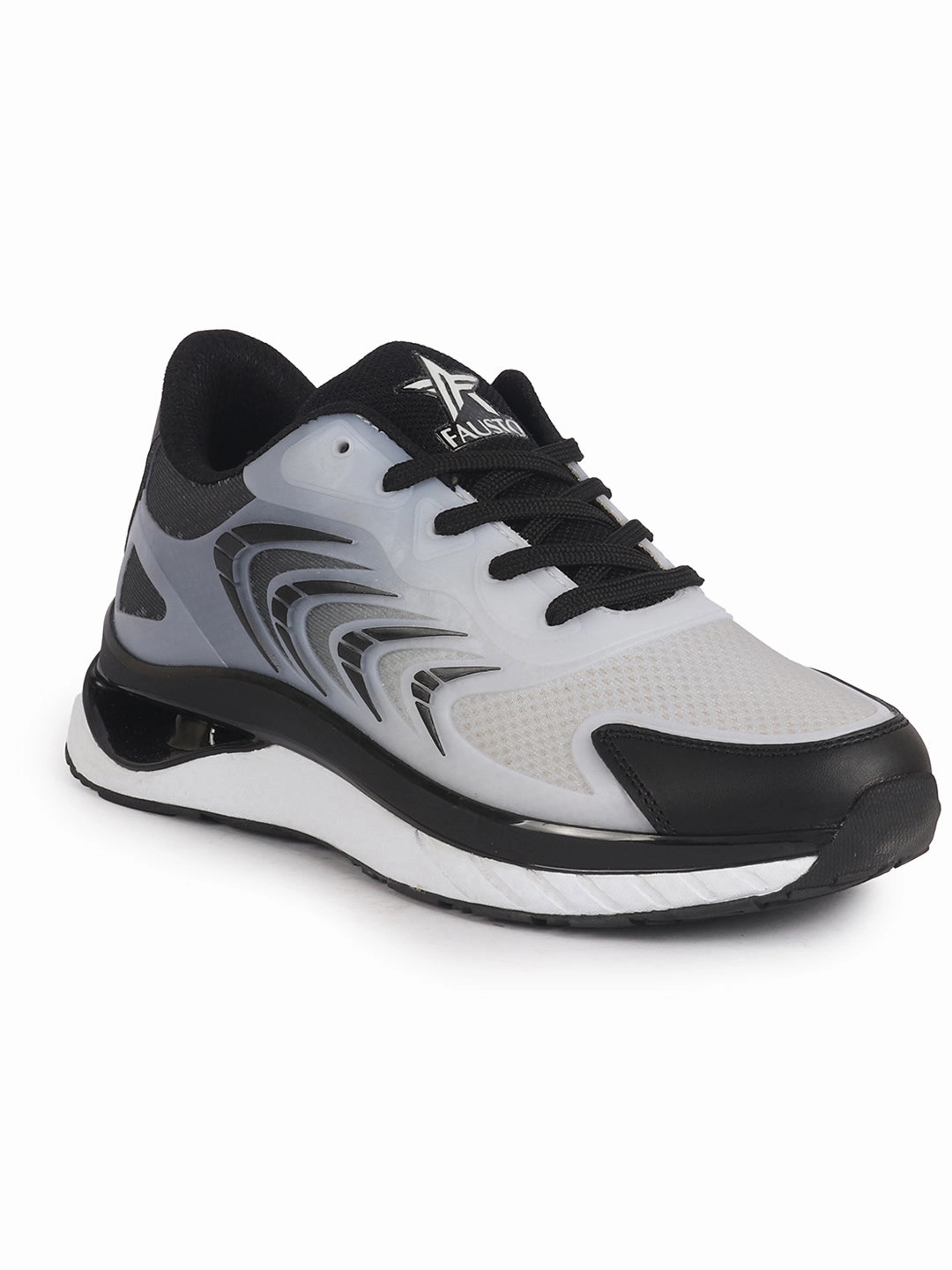 Anytime Fitness Sneakers Men Black Colorblocked Lace Up Sneakers| Sports Running Shoes|Anti-Skid Phylon Sole|Lace-Up Athleisure Shoes|Walking Shoes