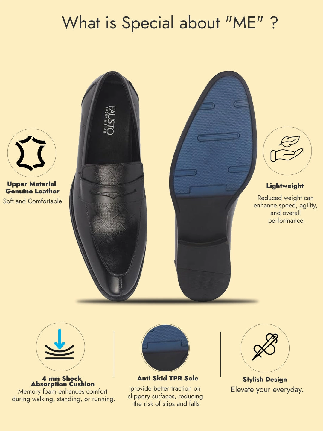 Best Heat Resistant Work Boots Men Black Genuine Leather Formal Textured Slip On Shoes for Office Meetings|All Day Long Comfort With Soft Cushioned